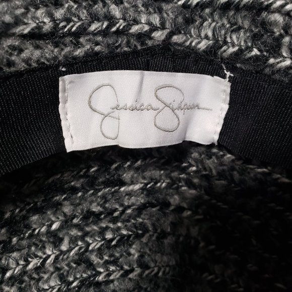 Jessica Simpson Floppy Sun Hat in Grey with Black Bow accent - Picture 8 of 11